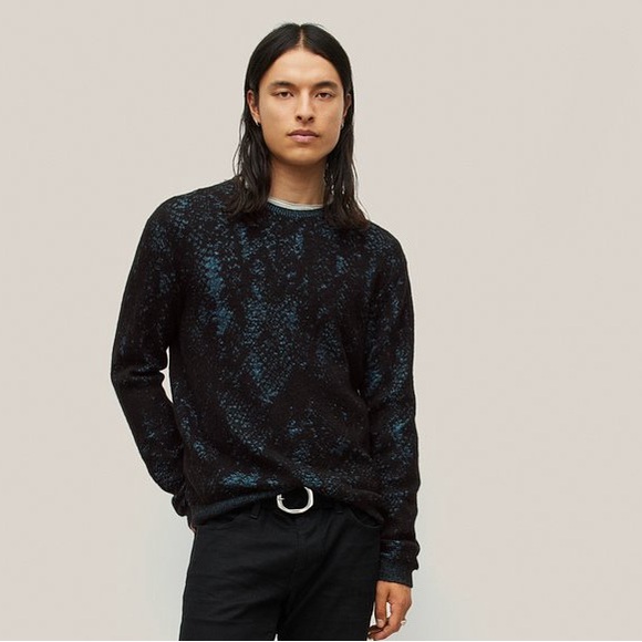 John Varvatos Collection Waverly Python Jacquard Sweater. Size medium. - Picture 5 of 10